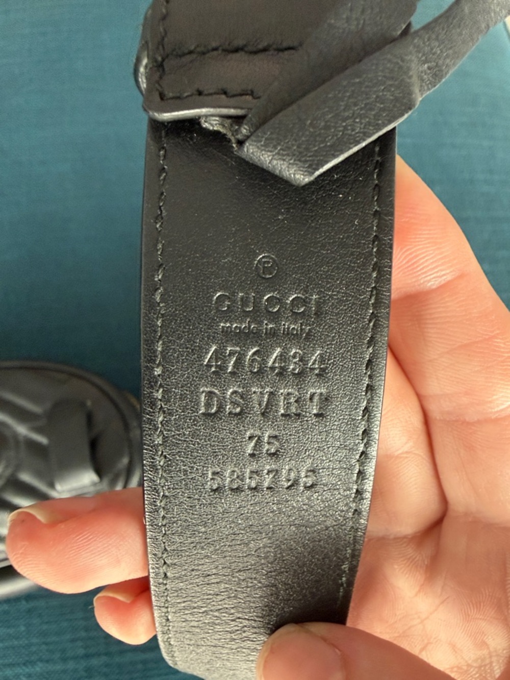 Gucci Black Quilted Leather Belt Bag with Gold Double G - Picture 9 of 12
